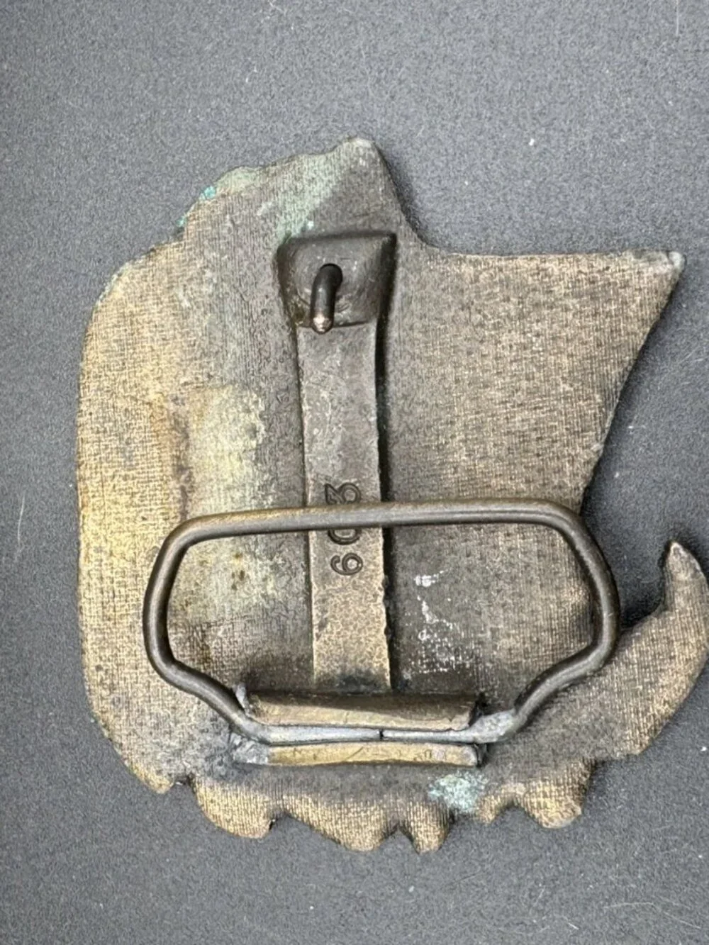 Vintage Solid Brass Native American Indian Chief Head Belt Buckle **READ**